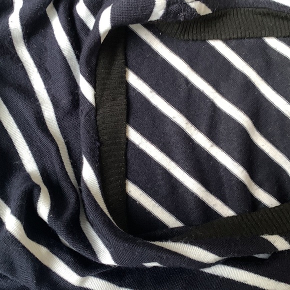 Heidi Merrick DRAKE - midnight & white nautical striped crew tee - Picture 6 of 11